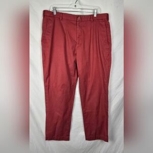 Brooks Brothers Preppy Supima Cotton Khaki Chino Red Straight Leg Pants sz 38/30
